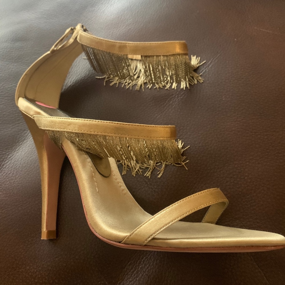 Bourne Gold Fringe Sandals